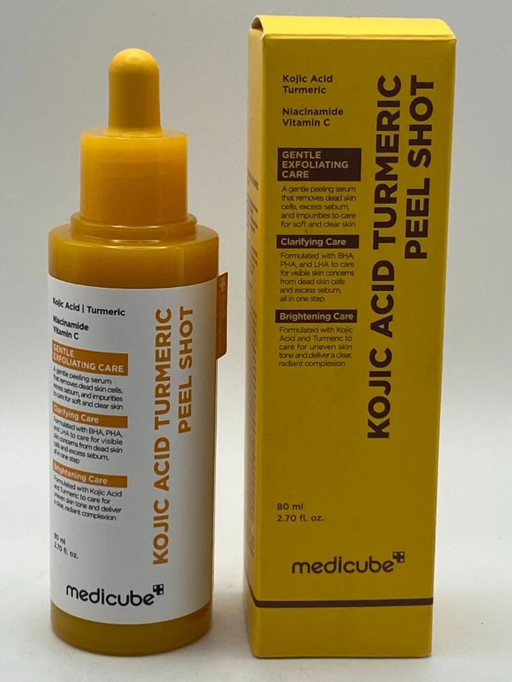 Medicube Kojic Acid Turmeric Peel Shot Exfoliating Serum (80 ml / 2.70 fl. oz.)